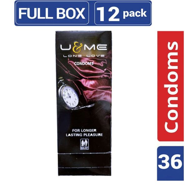 U&Me Condom for Men | Long Love Condom | Full Box - 3x12=36pcs | SMC
