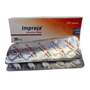 Impreja Tablet (20 tablet)
Dapoxetine Hydrochloride
30 mg
UniMed UniHealth Pharmaceuticals Ltd.