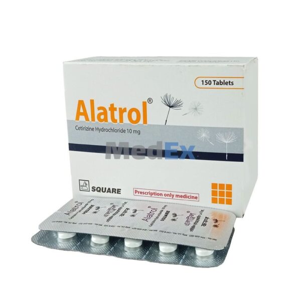 Alatrol Tablet 10's
Cetirizine Hydrochloride
10 mg
Square Pharmaceuticals PLC